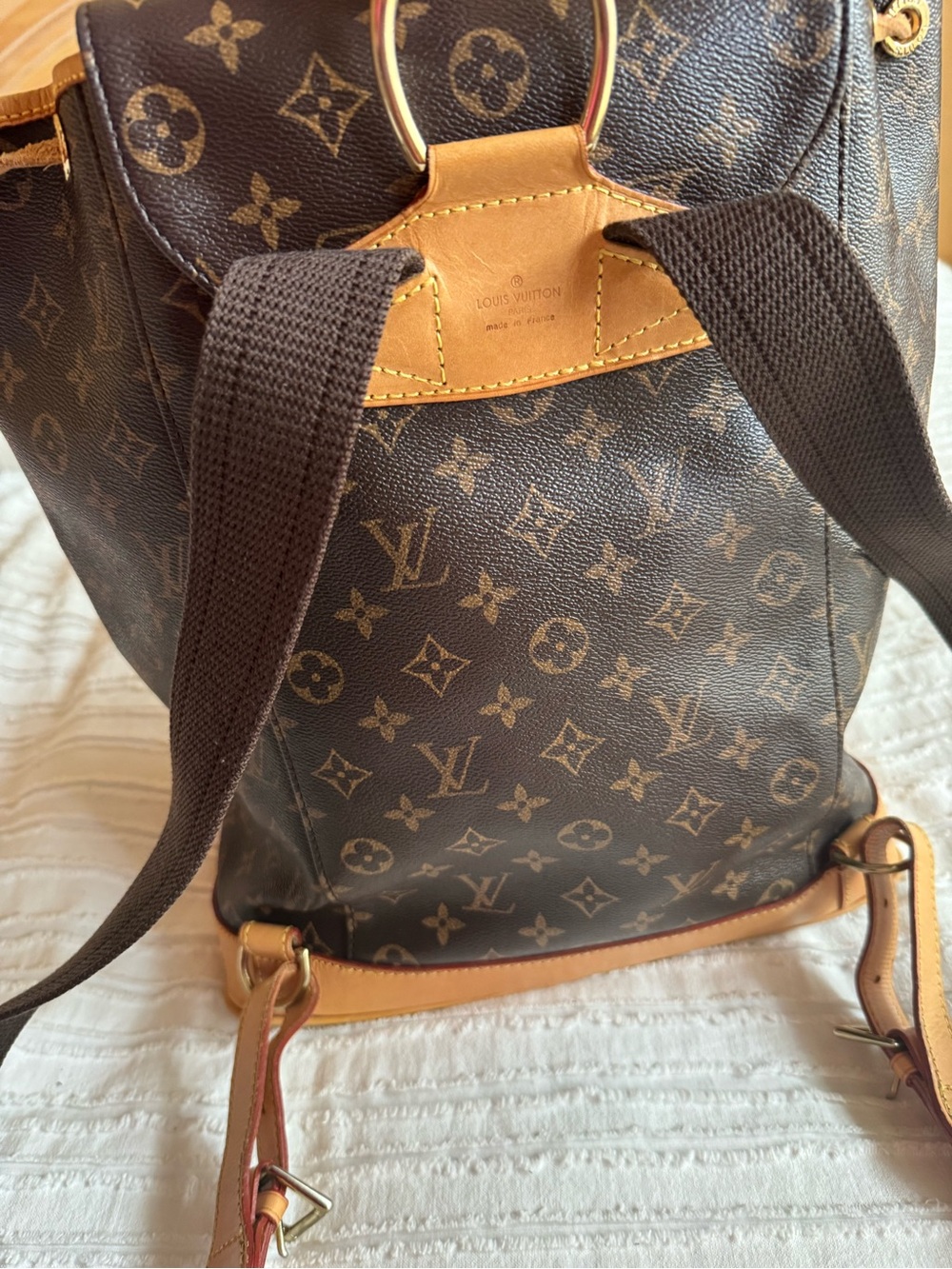Backpack Drawstring Backpack in Brown - Picture 2 of 8